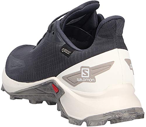 Salomon Alphacross Blast GTX, Zapatillas De Trail Running Impermeables Hombre, Color: Gris (Ebony/Vanilla Ice/Vintage Kaki), 43 1/3 EU