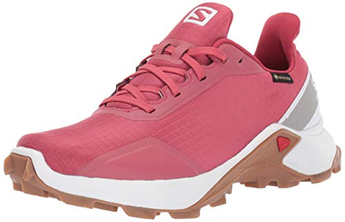 Salomon ALPHACROSS GTX W, Zapatillas de Trail Running Mujer, Rojo Garnet Rose White Gum1a, 45 1/3 EU