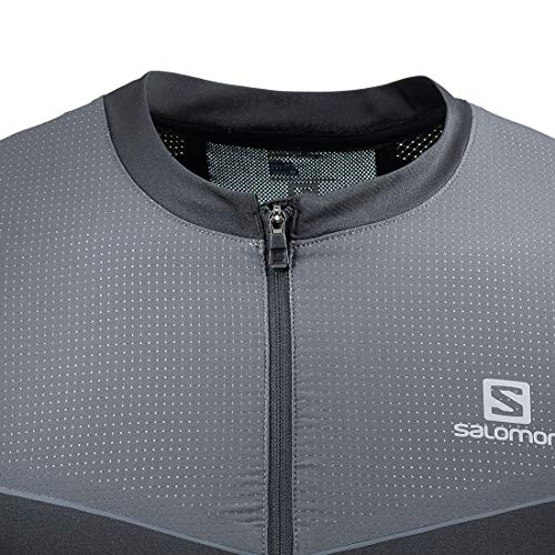 SALOMON Fast Wing HZ LS tee M - Camiseta, Hombre, Negro(Black/Forged Iron)