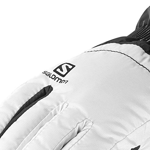 Salomon Force Guantes de esquí y Snowboard, Mujer, Blanco/Negro (White/Black), S