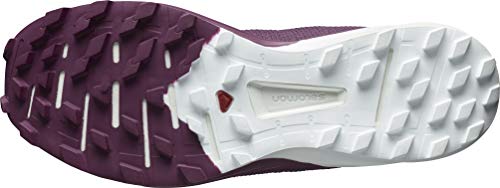 SALOMON Sense 4 W/Pro, Zapatillas de Trail Running Mujer, Plum Caspia/White/Persimon, 44 EU