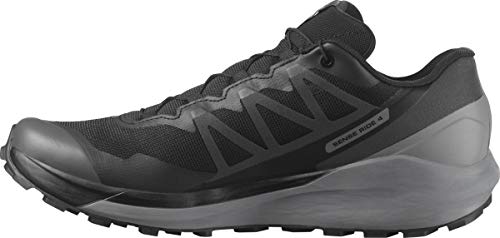 SALOMON Sense Ride 4 Gore Tex Invisible FIT, Zapatillas de Senderismo Hombre, Black/Quiet Shade/Black, 42 2/3 EU