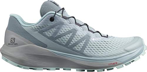 SALOMON Sense Ride 4 Gore Tex Invisible FIT, Zapatillas de Senderismo Mujer, Slate/Monument/Pastel Turquoise, 45 1/3 EU