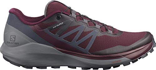 SALOMON Sense Ride 4 W, Zapatillas de Senderismo Mujer, Wine Tasting/Quiet Shade/Ebony, 44 EU