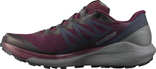 SALOMON Sense Ride 4 W, Zapatillas de Senderismo Mujer, Wine Tasting/Quiet Shade/Ebony, 44 EU