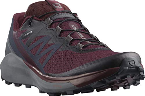 SALOMON Sense Ride 4 W, Zapatillas de Senderismo Mujer, Wine Tasting/Quiet Shade/Ebony, 44 EU