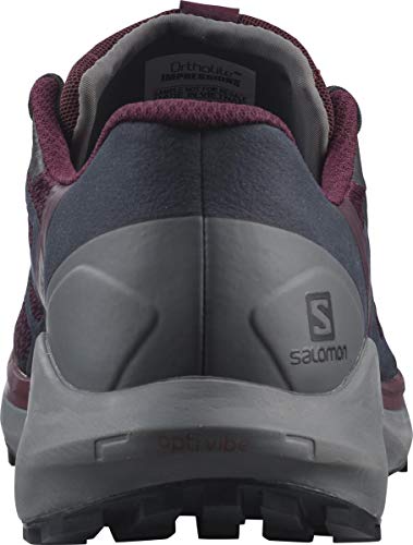 SALOMON Sense Ride 4 W, Zapatillas de Senderismo Mujer, Wine Tasting/Quiet Shade/Ebony, 44 EU