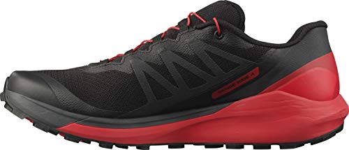 SALOMON Sense Ride 4, Zapatillas de Running Hombre, Black/Goji Berry/Phantom, 40 2/3 EU