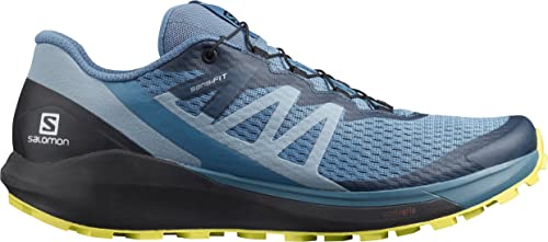 SALOMON Sense Ride 4, Zapatillas de Senderismo Hombre, Copen Blue/Black/Evening Primrose, 41 1/3 EU