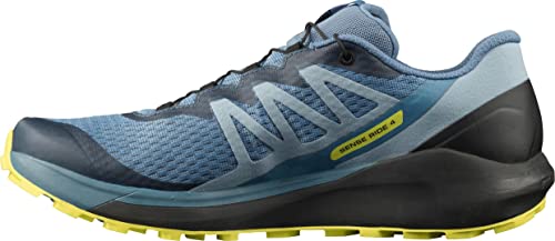 SALOMON Sense Ride 4, Zapatillas de Senderismo Hombre, Copen Blue/Black/Evening Primrose, 41 1/3 EU