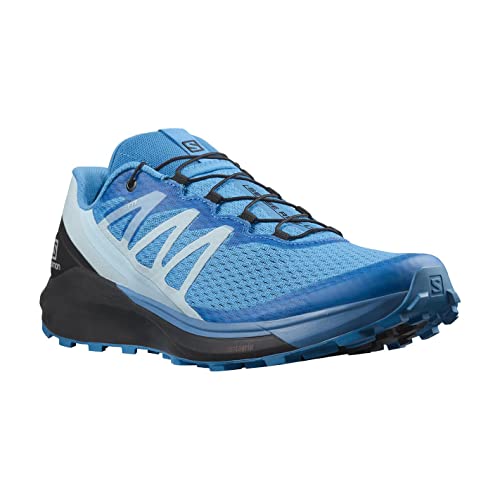 SALOMON Shoes Sense Ride 4, Zapatillas de Trail Running Hombre, Blue Aster/Black/Crystal Blue, 45 1/3 EU