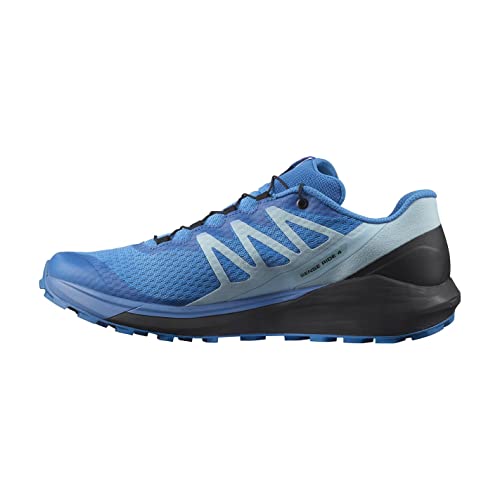 SALOMON Shoes Sense Ride 4, Zapatillas de Trail Running Hombre, Blue Aster/Black/Crystal Blue, 45 1/3 EU