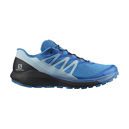 SALOMON Shoes Sense Ride 4, Zapatillas de Trail Running Hombre, Blue Aster/Black/Crystal Blue, 45 1/3 EU