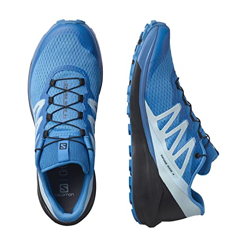 SALOMON Shoes Sense Ride 4, Zapatillas de Trail Running Hombre, Blue Aster/Black/Crystal Blue, 45 1/3 EU