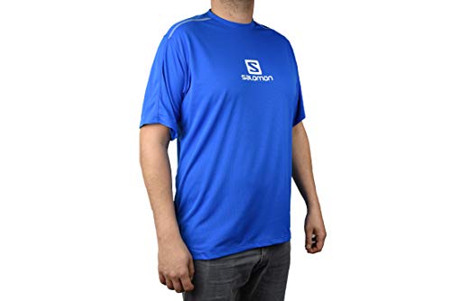 Salomon Stroll Logo Ss M Camiseta de Manga Corta, Hombre, Azul (Prince Blue), L