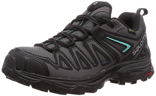 Salomon X Ultra 3 Prime GTX W, Zapatillas de Senderismo Mujer, Gris (Magnet/Black/Atlantis Magnet/Black/Atlantis), 36 EU