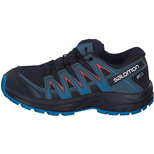 Salomon XA Pro 3D Climasalomon Waterproof (impermeable) Junior unisex-niños Zapatos de trail running, Azul (Navy Blazer/Mallard Blue/Hawaiian Surf), 34 EU
