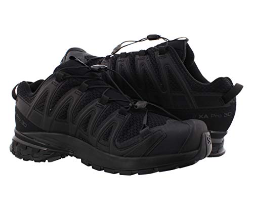 Salomon XA Pro 3D V8 Hombre Zapatos de trail running, Negro (Black/Black/Black), 43 ⅓ EU
