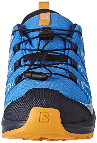Salomon XA Pro V8 Climasalomon Waterproof (impermeable) unisex-niños Zapatos de trail running, Azul (Palace Blue/Navy Blazer/Butterscotch), 35 EU