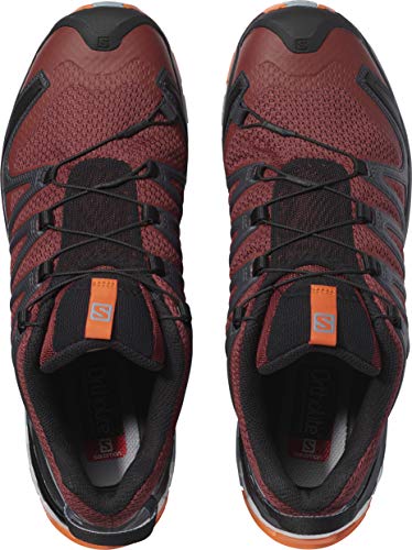 Salomon Zapatilla de hombre XA PRO 3D v8 con 3D Advanced Chassis para trail running, Rojo (Madder Brown/Ebony/Quarry), 40 EU