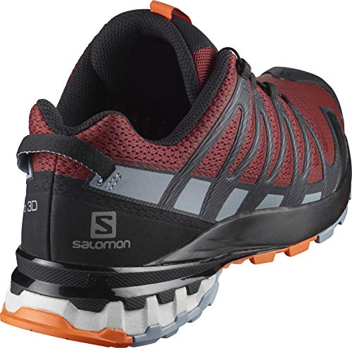Salomon Zapatilla de hombre XA PRO 3D v8 con 3D Advanced Chassis para trail running, Rojo (Madder Brown/Ebony/Quarry), 40 EU