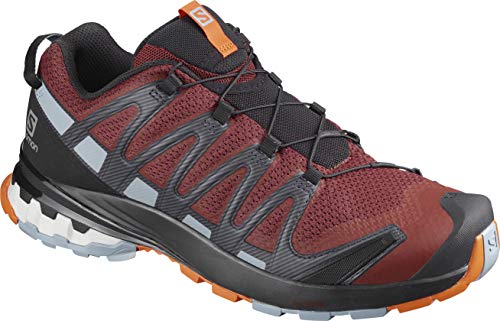 Salomon Zapatilla de hombre XA PRO 3D v8 con 3D Advanced Chassis para trail running, Rojo (Madder Brown/Ebony/Quarry), 40 EU