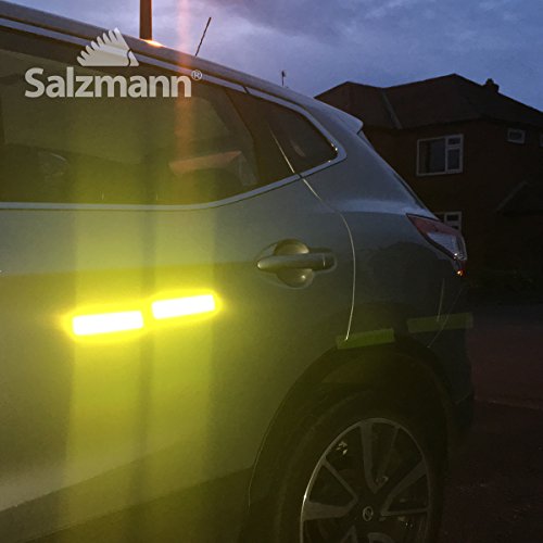 Salzmann 3M Diamond Grade Adhesivos Reflectantes y Impermeables | Adhesivos para Coches, Motocicletas, Bicicletas | Equipado con 3M Scotchlite