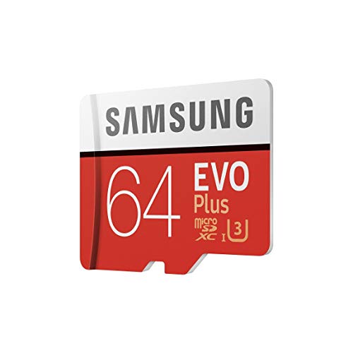 Samsung EVO Plus - Tarjeta de Memoria de 64 GB y Adaptador SD Rojo