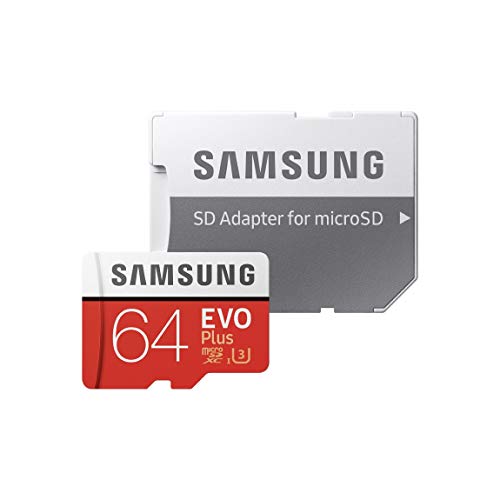 Samsung EVO Plus - Tarjeta de Memoria de 64 GB y Adaptador SD Rojo