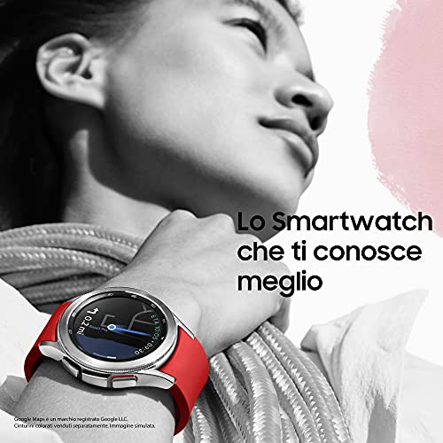 Samsung Galaxy Watch4 Classic - Reloj Inteligente de Acero Inoxidable, 42 mm, Giratorio, monitoreo de Bienestar, Fitness Tracker, Silver
