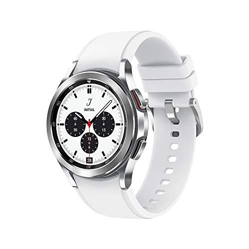 Samsung Galaxy Watch4 Classic - Reloj Inteligente de Acero Inoxidable, 42 mm, Giratorio, monitoreo de Bienestar, Fitness Tracker, Silver