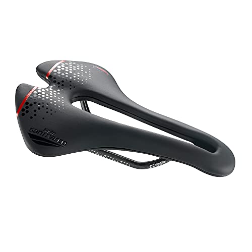 San Marco Wide ASPIDE Short Open Carbon FX, Sillin para Bicicleta, Negro