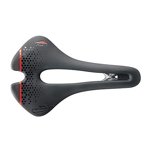 San Marco Wide ASPIDE Short Open Carbon FX, Sillin para Bicicleta, Negro