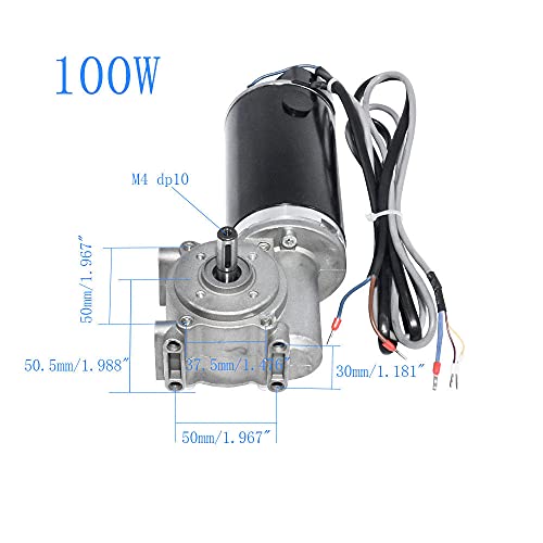 Sankuai 1 PC DC 24V 60W / 100W Motor de Engranaje de Gusano Encoder Inteligente Motor de Puerta eléctrica para hoteles Automático Puerta (Speed(RPM) : 100W 220RPM, Voltage(V) : 24V)