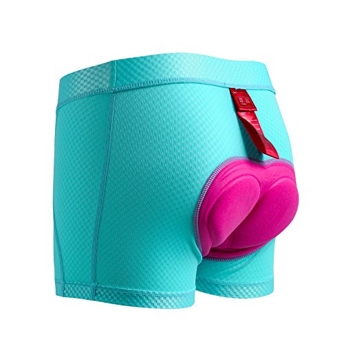 Santic Calzoncillos de Ciclismo para Mujeres,Pantalones Cortos de Bicicletas,Pantalón Interior de Ciclismo para Mujeres Azul XL