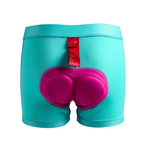 Santic Calzoncillos de Ciclismo para Mujeres,Pantalones Cortos de Bicicletas,Pantalón Interior de Ciclismo para Mujeres Azul XL