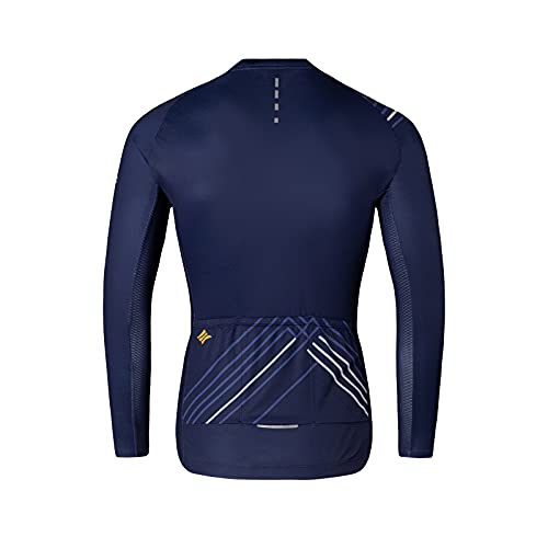 Santic Maillots Ciclismo Hombre Camisetas Ciclismo Manga Larga Azul Oscuro EU M