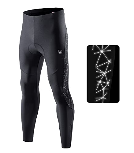 Santic Pantalones Ciclismo Hombre Invierno Pantalone Largo Térmico Acolchado 4D