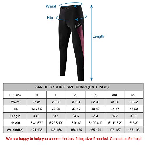 Santic Pantalones Ciclismo Mujer Acolchados Leggings Chicas Mallas Ciclismo Acolchadas Gina Violet M