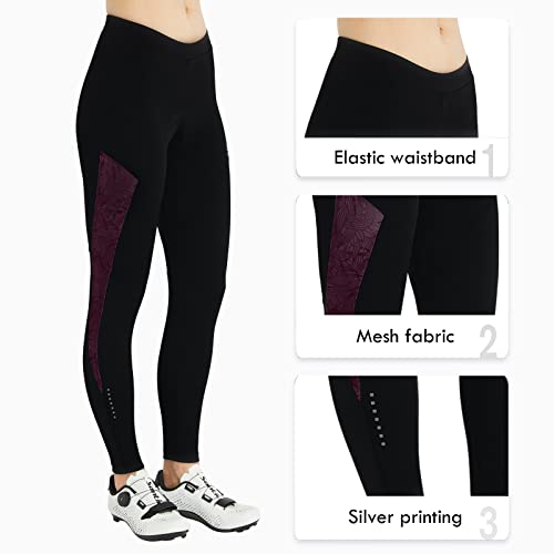 Santic Pantalones Ciclismo Mujer Acolchados Leggings Chicas Mallas Ciclismo Acolchadas Gina Violet M