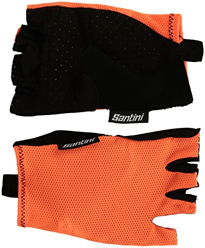 Santini Guantes de equitación Micromesh Naranja, Grande