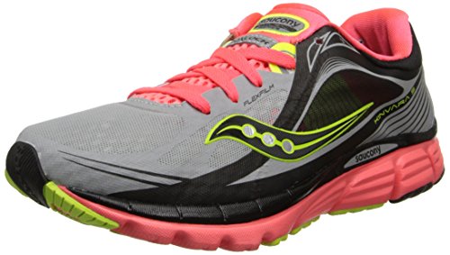 Saucony Kinvara 5 - Zapatillas de Correr para Mujer, Plata Vizi Coral Citron, 43 EU