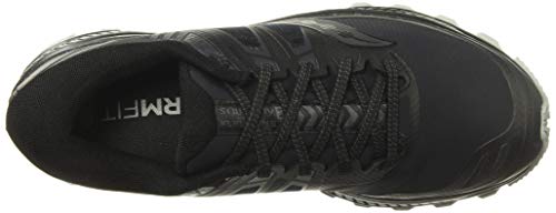 Saucony Men's Peregrine Ice+ Athletic Shoe, Black/Grey, 7.5 M US