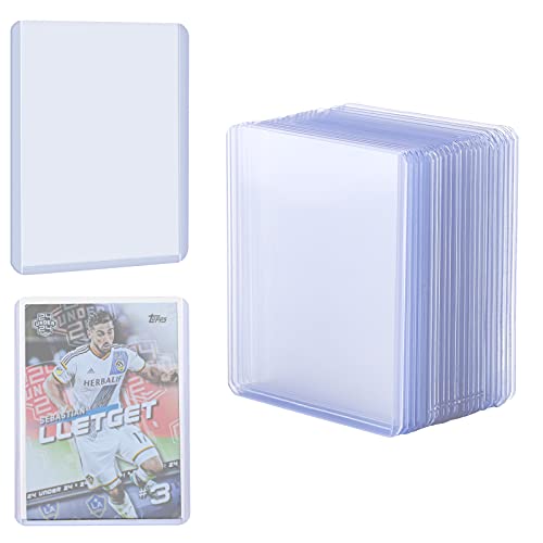SAVITA 50 Uds 7.7x10.2cm Toploaders transparentes protectores de fundas para cartas tarjetas de comercio de plástico duro para béisbol, juego, tarjetas deportivas