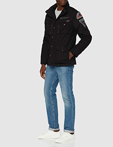 Schott NYC Fight Chaqueta, Negro, Large para Hombre