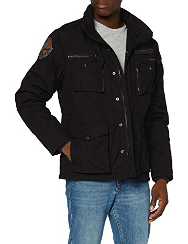 Schott NYC Fight Chaqueta, Negro, Large para Hombre