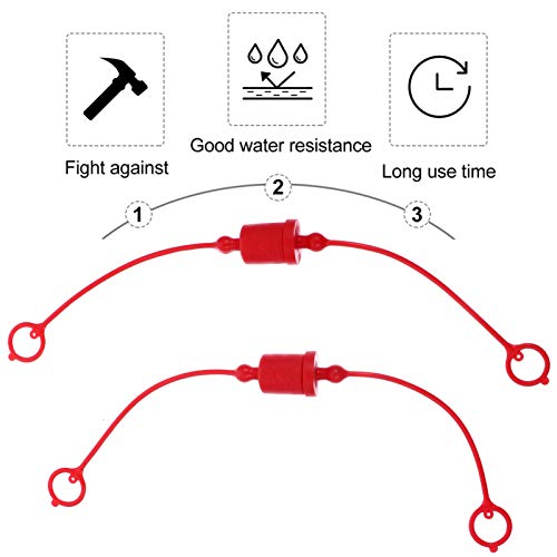 Scicalife 2 Juegos de Acopladores Hidráulicos Conjunto de Tapones para El Polvo Fundas Hidráulicas para El Polvo Macho Hembra Accesorios de Conexión Rápida Tapa Roja Unida a La Manguera