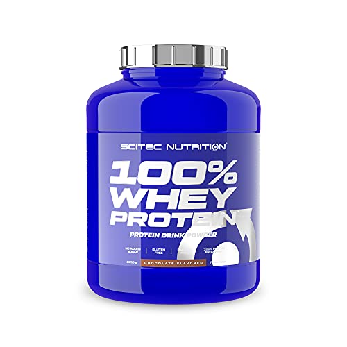 Scitec Nutrition 100% Whey Protein, Bebida en polvo de concentrado de proteína de suero con edulcorantes, sin azúcar añadido, sin gluten, sin aceite de palma, 2.35 kg, Cookies & Cream