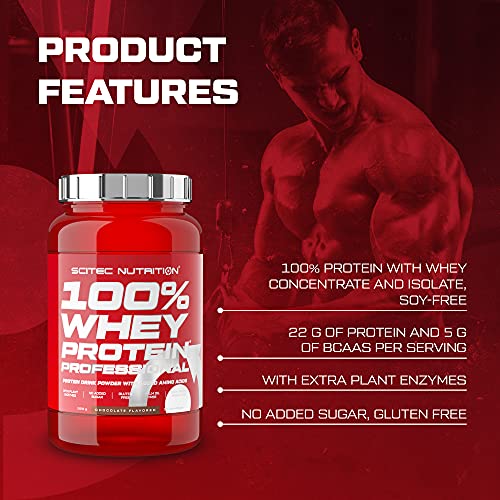 Scitec Nutrition 100% Whey Protein Professional Proteína con Sabor de Chocolate Avellana 920 g