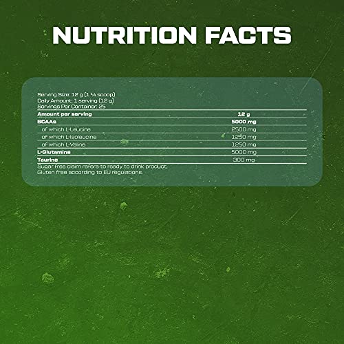 Scitec Nutrition BCAA + Glutamine Xpress, Bebida en polvo de aminoácidos aromatizada, con glutamina y taurina, sin azúcar, sin gluten, 600 g, Manzana